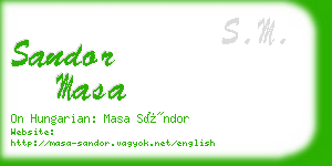 sandor masa business card